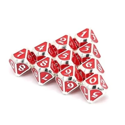 (Die Hard) Mythica RPG Set - Platinum Ruby Set of d10s