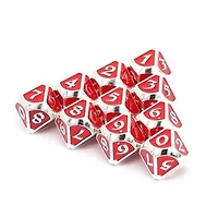 (Die Hard) Mythica RPG Set - Platinum Ruby Set of d10s