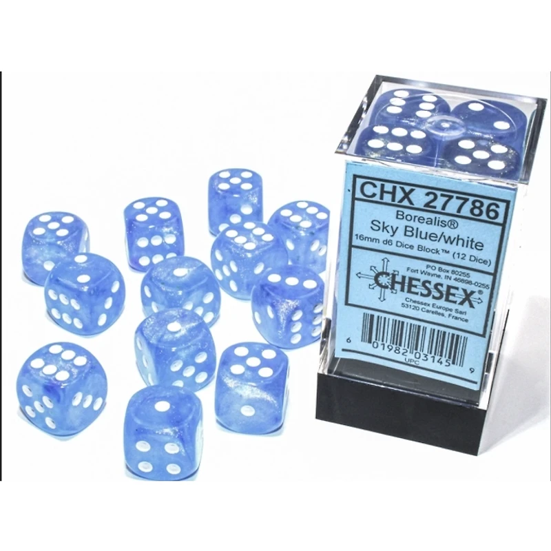 12 dés 6 16mm Borealis Luminary