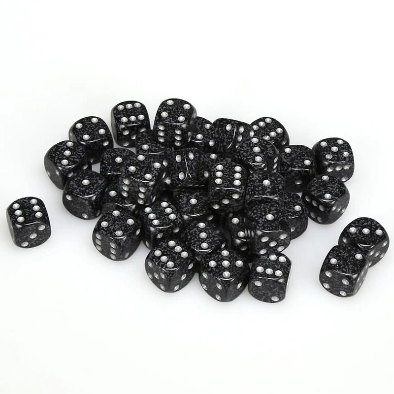 36 dés 6 12mm picotés ''Ninja''