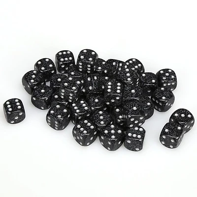 36 dés 6 12mm picotés ''Ninja''