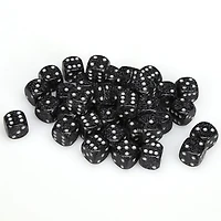 36 dés 6 12mm picotés ''Ninja''