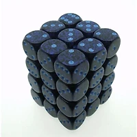 36 dés 6 12mm picotés ''Cobalt''