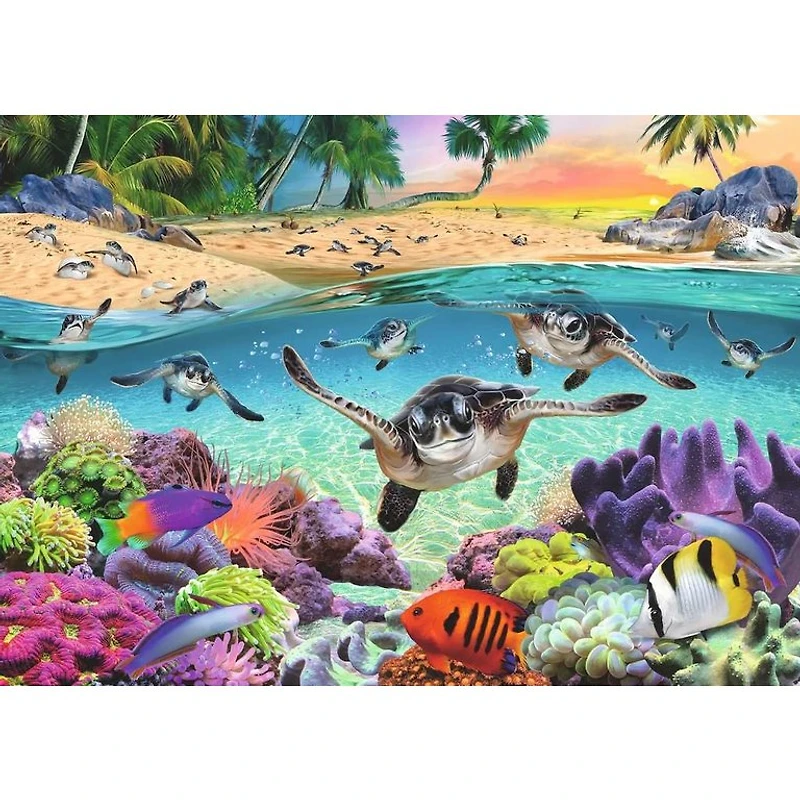 Ravensburger Les bébés tortues de mer - 500 Pièces Large
