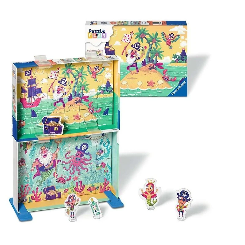 Ravensburger La chasse au trésor des pirates - Puzzle and Play - 2x24 pièces