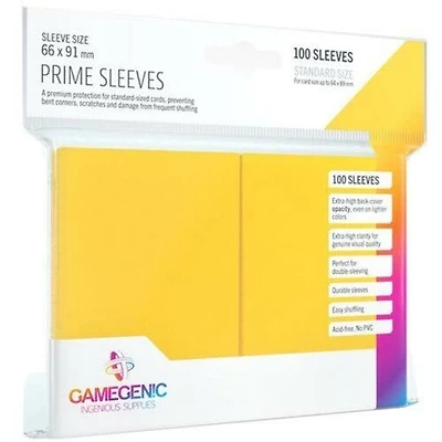 Gamegenic (Gamegenic) Prime Sleeves: Yellow - 100 Unités - 66mm x 91m