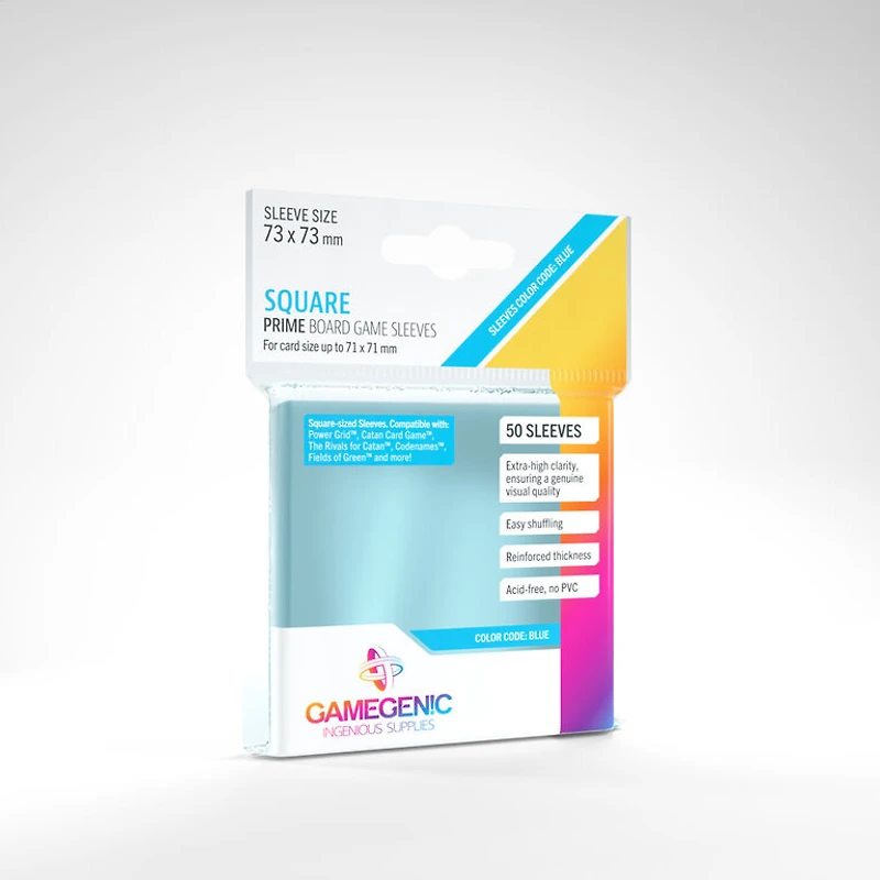 Gamegenic (Gamegenic) Prime Square-Sized Sleeves - 50 Unités - 73mm x 73mm