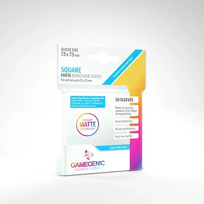 Gamegenic (Gamegenic) Matte Square-Sized Sleeves - 50 Unités - 73mm x 73mm