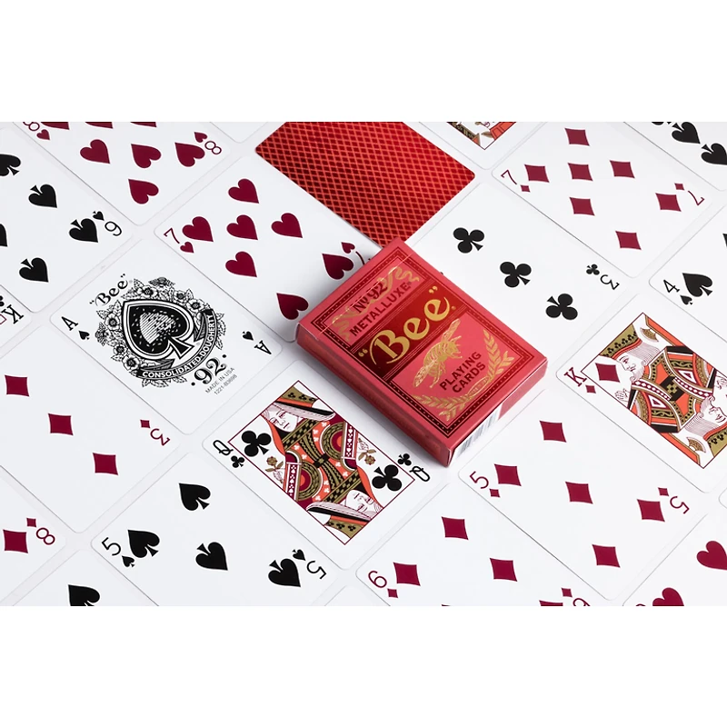 Playing Cards - Bee - Metalluxe - Red
