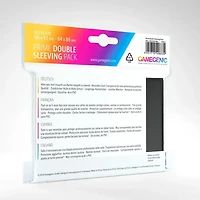 Gamegenic (Gamegenic) Prime Value Double Sleeving Pack Standard : Clear/Black - 2x80 Unités - 66mm x 91mm*