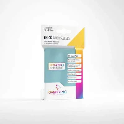 Gamegenic (Gamegenic) Thick Inner Sleeves - 50 Unités - 64mm x 89mm*