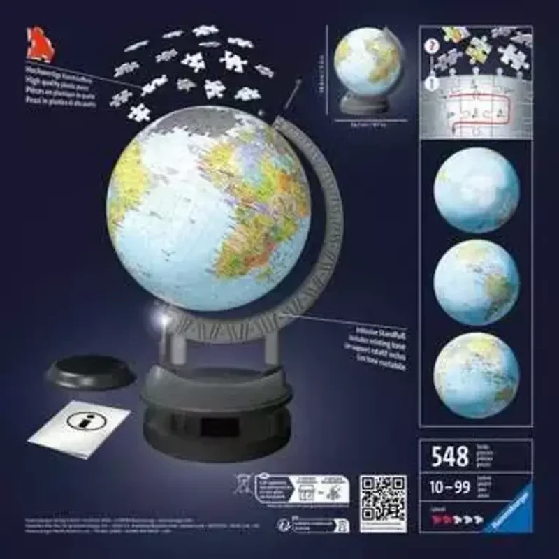 Globe illuminé - 548 pièces 3D