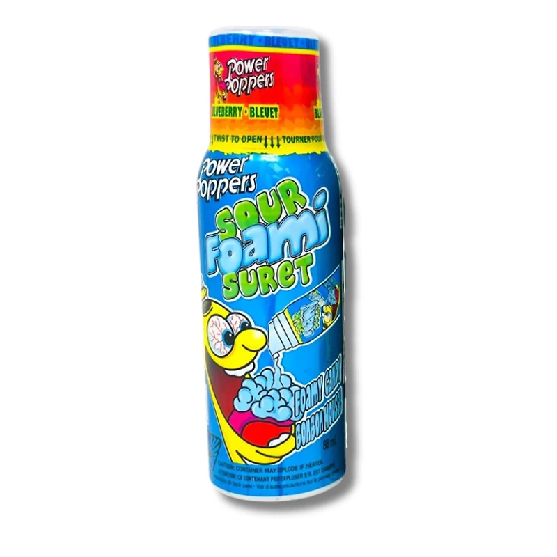 Power Poppers - Bonbon mousse - Bleuet - 88ml