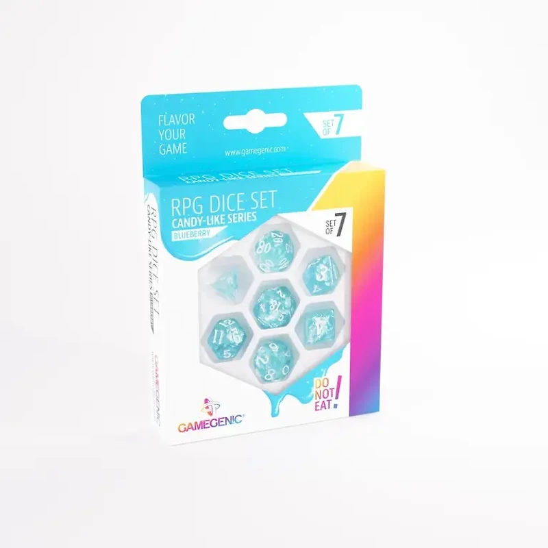 (Gamegenic) Candy-Like Series RPG Set - 7 Piece Set - Blueberry