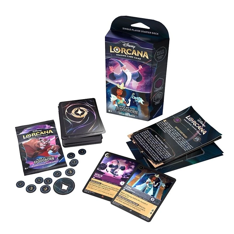 Disney Lorcana - The Rise of the Floodborn - Starter Deck - Merlin/Tiana - Amethyst/Steel(Anglais)