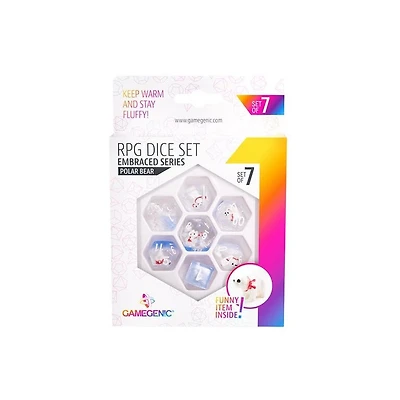 (Gamegenic) Embraced Series RPG Set - 7 Piece Set - Polar Bear