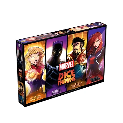 Dice Throne Marvel - Black Panther, Captain Marvel, Black Widow, Dr. S