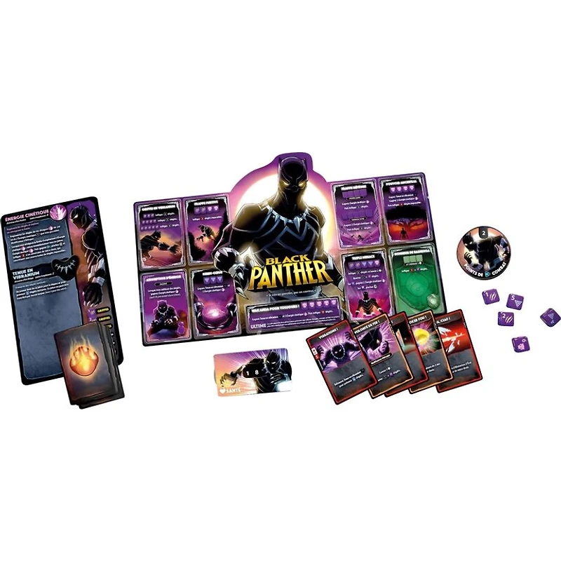 Dice Throne Marvel - Black Panther, Captain Marvel, Black Widow, Dr. Strange (Français) 
