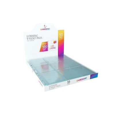 (Gamegenic) Ultrasonic Sideloading 9-Pocket Display - 50 Pages - Clear