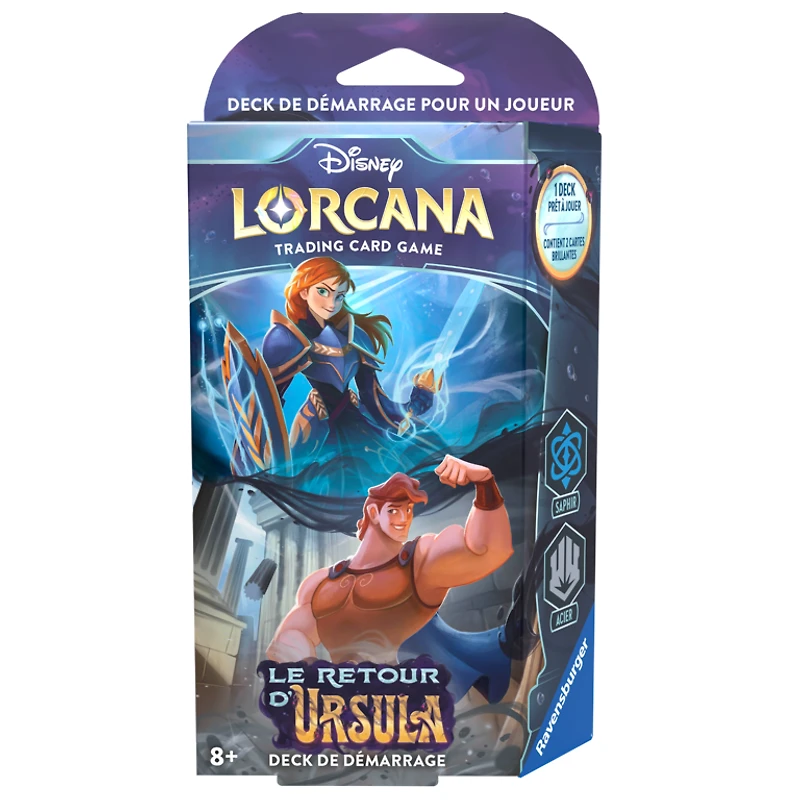 Disney Lorcana - Le retour d'Ursula - Starter Deck - Saphir/Acier (Fre