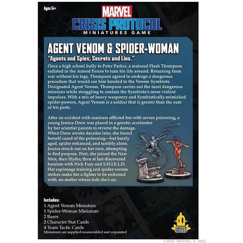 Marvel Crisis Protocol - Agent Venom and Spider-Woman (Anglais)
