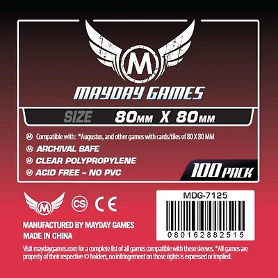 (Mayday) Card Game Sleeves - 100 Unités - 80mm x 80mm