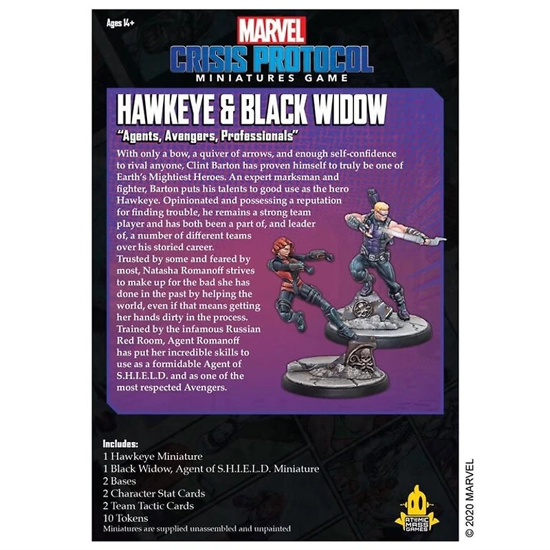 Marvel Crisis Protocol - Hawkeye and Black Widow (Anglais)