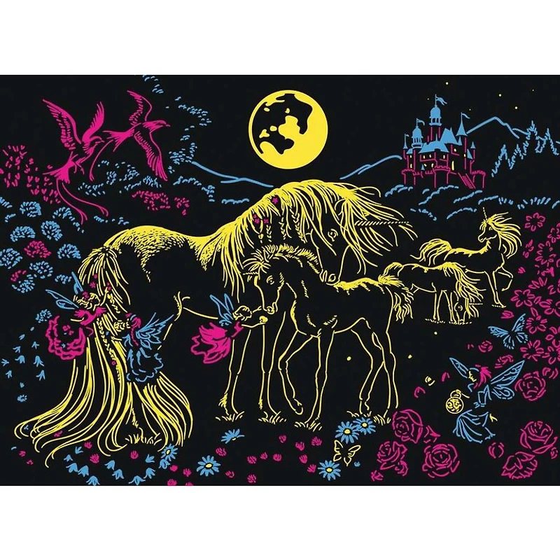 Licornes au clair de lune - 100 pièces XXL