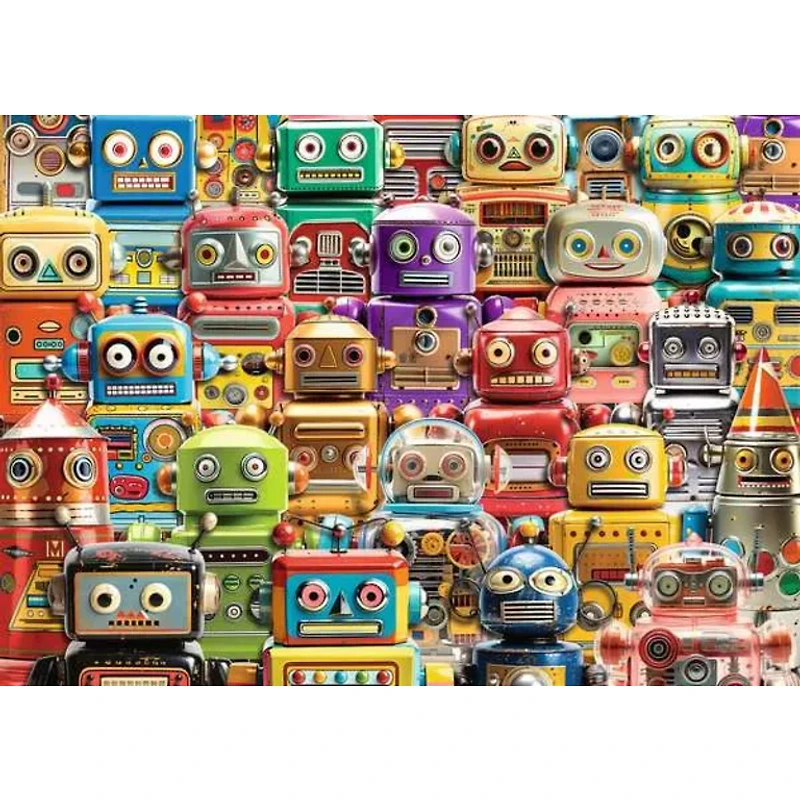 Retro Robots - 500 pièces Large