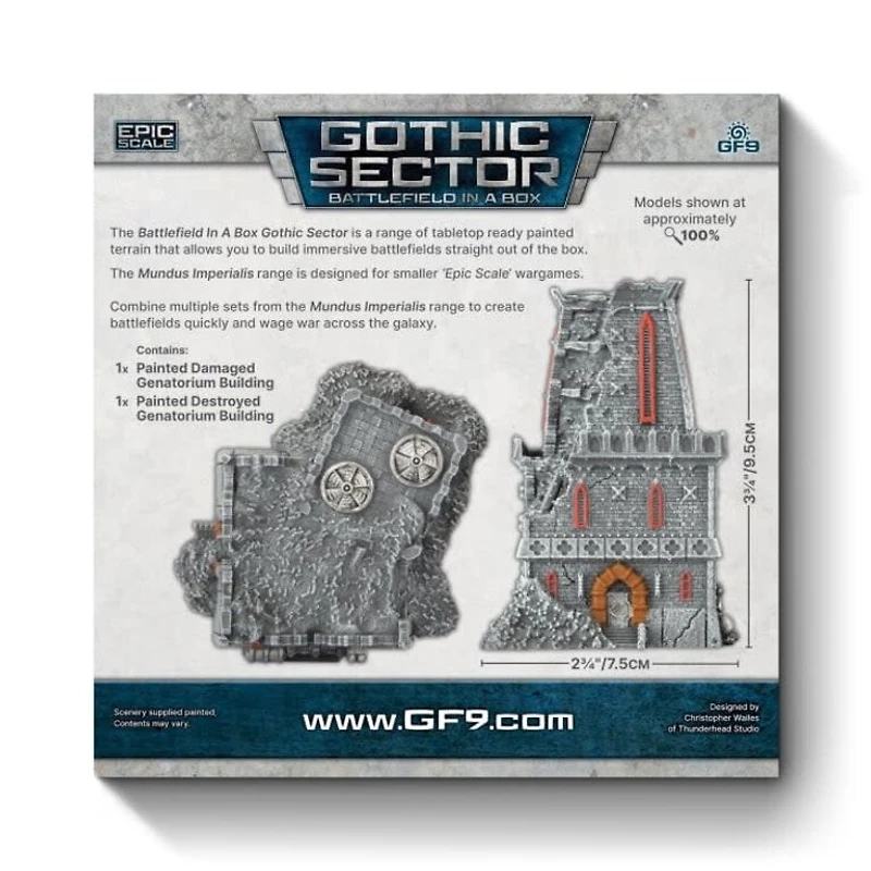 Battlefield in a Box - Gothic Sector - Mundus Imperialis - Genatorium - Damaged and Destroyed - 2 Units