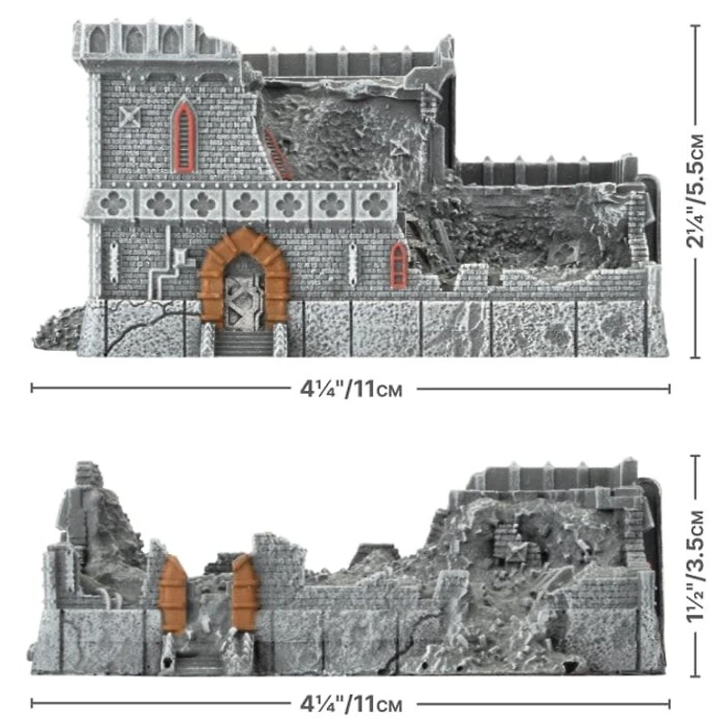 Battlefield in a Box - Gothic Sector - Mundus Imperialis - Censorium - Damaged and Destroyed - 2 Units