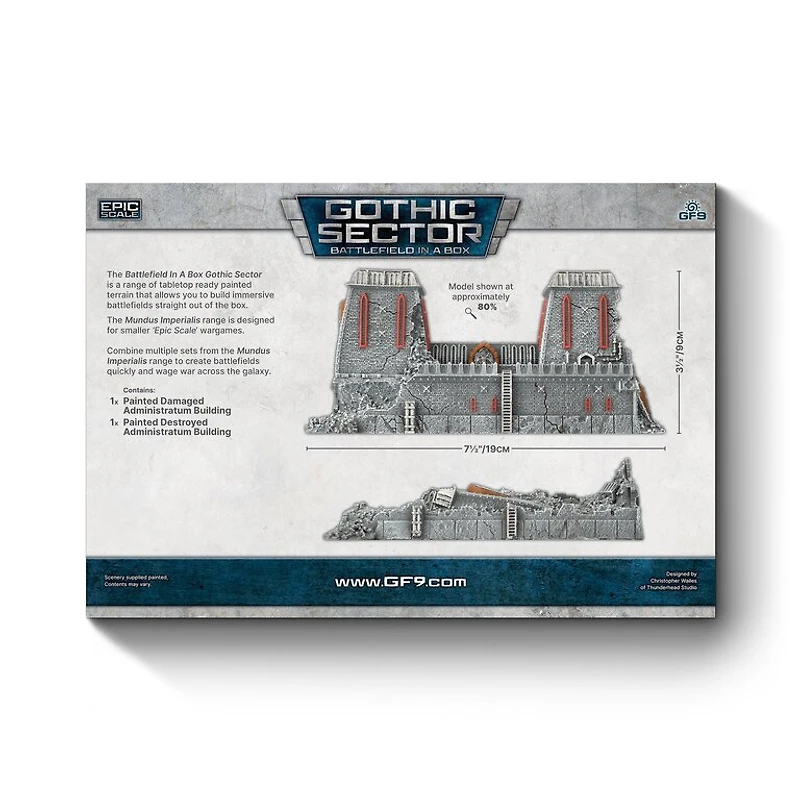 Battlefield in a Box - Gothic Sector - Mundus Imperialis - Administratum - Damaged and Destroyed - 2 Units