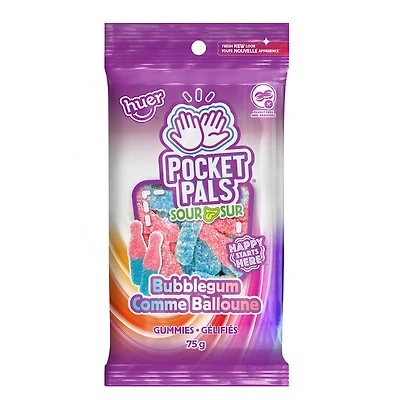Pocket Pals - Bouteilles à la gomme balloune sures - 75g