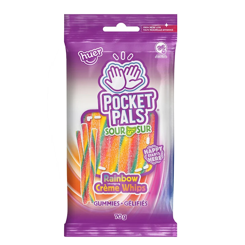 Pocket Pals - Rainbow crème whips sures - 70g