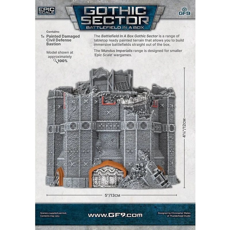 Battlefield in a Box - Gothic Sector - Mundus Imperialis - Civil Defense Bastion Damaged