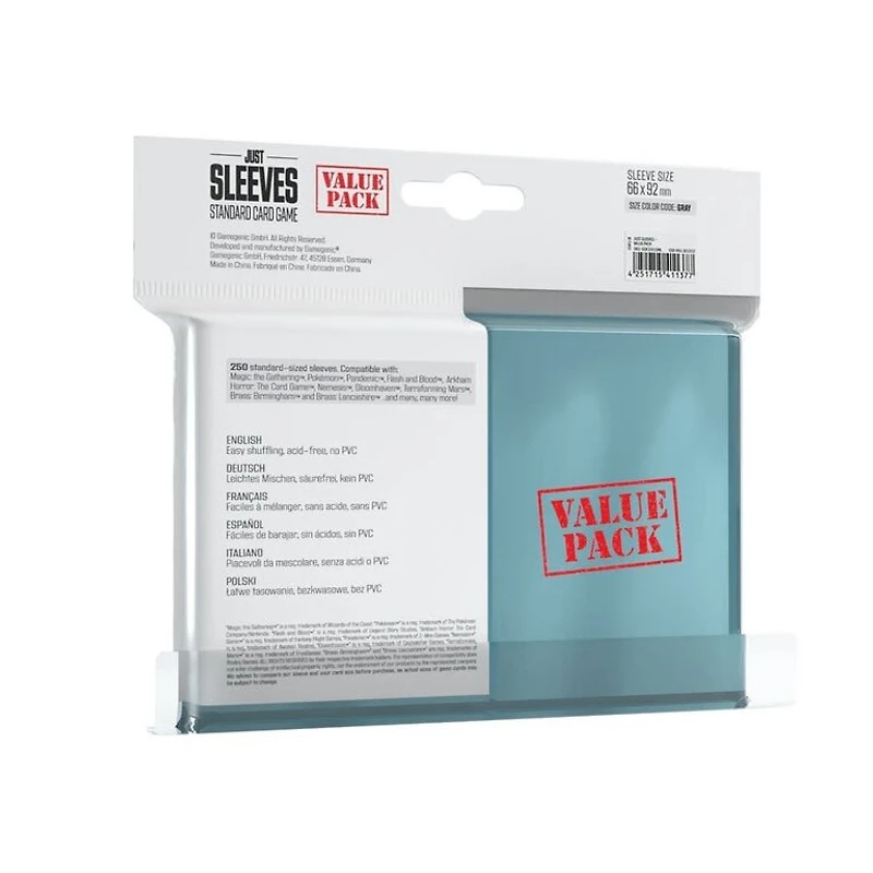 (Gamegenic) Just Sleeves - Standard - 250 unités - 66mm x 92mm