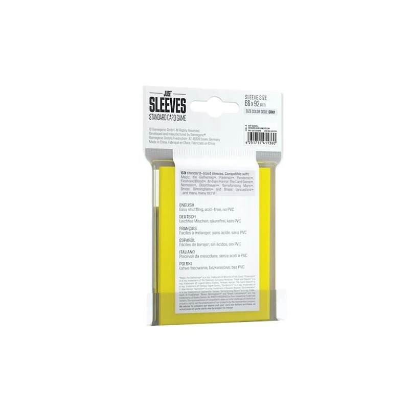 (Gamegenic) Just Sleeves - Standard - Yellow - 50 unités - 66mm x 92mm
