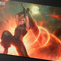 (UP) - Playmat - MTG Final Fantasy - Cloud, Ex-Soldier (Commander)