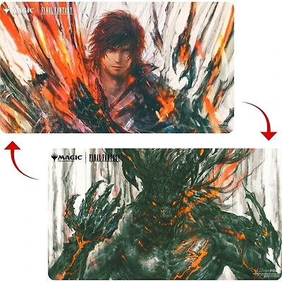 (UP) Playmat - MTG Final Fantasy - Double Sided - Clive, Ifrit's Dominant/Ifrit, Warden of Inferno*