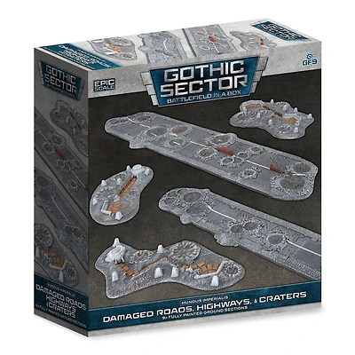 Battlefield in a Box - Gothic Sector - Mundus Imperialis - Damaged Roads, Highways & Craters