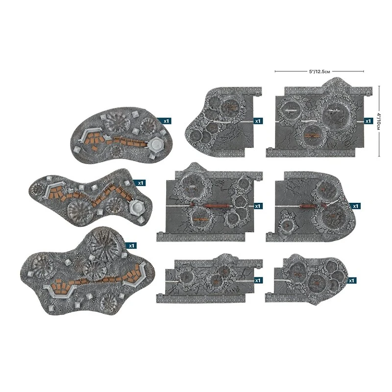 Battlefield in a Box - Gothic Sector - Mundus Imperialis - Damaged Roads, Highways & Craters