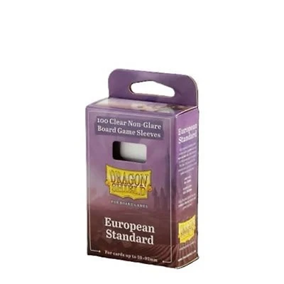 (Dragon Shield) Clear Non-Glare Board Game Sleeves - 100 Unités - European Standard