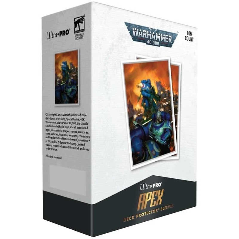 (UP) Warhammer 40K Apex Sleeves - Space Marines Adeptus Astartes - 105 Unités - 63.5mm x 89mm