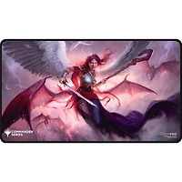 (UP) - Playmat - Commander Series - Three Colour Wedge - Black Stitched - Kaalia*