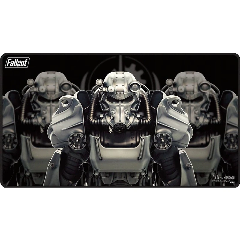 (UP) - Playmat - Fallout - Black Stitched - Brotherhood of Steel*