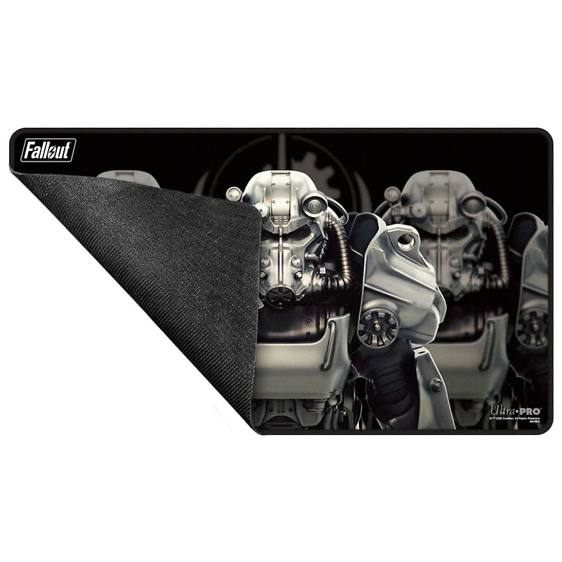 (UP) - Playmat - Fallout - Black Stitched - Brotherhood of Steel*