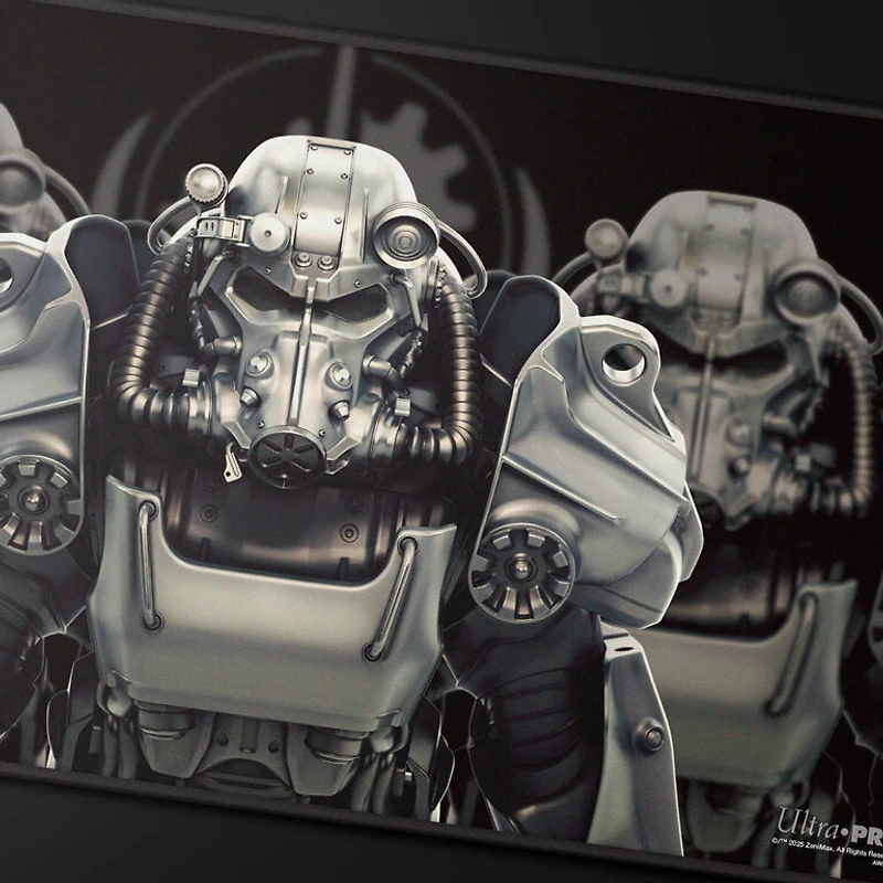 (UP) - Playmat - Fallout - Black Stitched - Brotherhood of Steel*