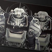 (UP) - Playmat - Fallout - Black Stitched - Brotherhood of Steel*