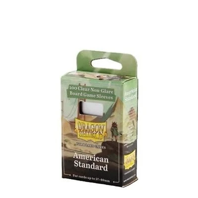 (Dragon Shield) Clear Non-Glare Board Game Sleeves - 100 Unités - American Standard