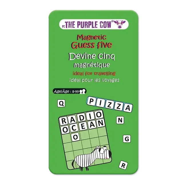 Jeu De Voyage Magnétique The Purple Cow - Jeu De Poche Transportable Pour Femmes - Boîte Métallique